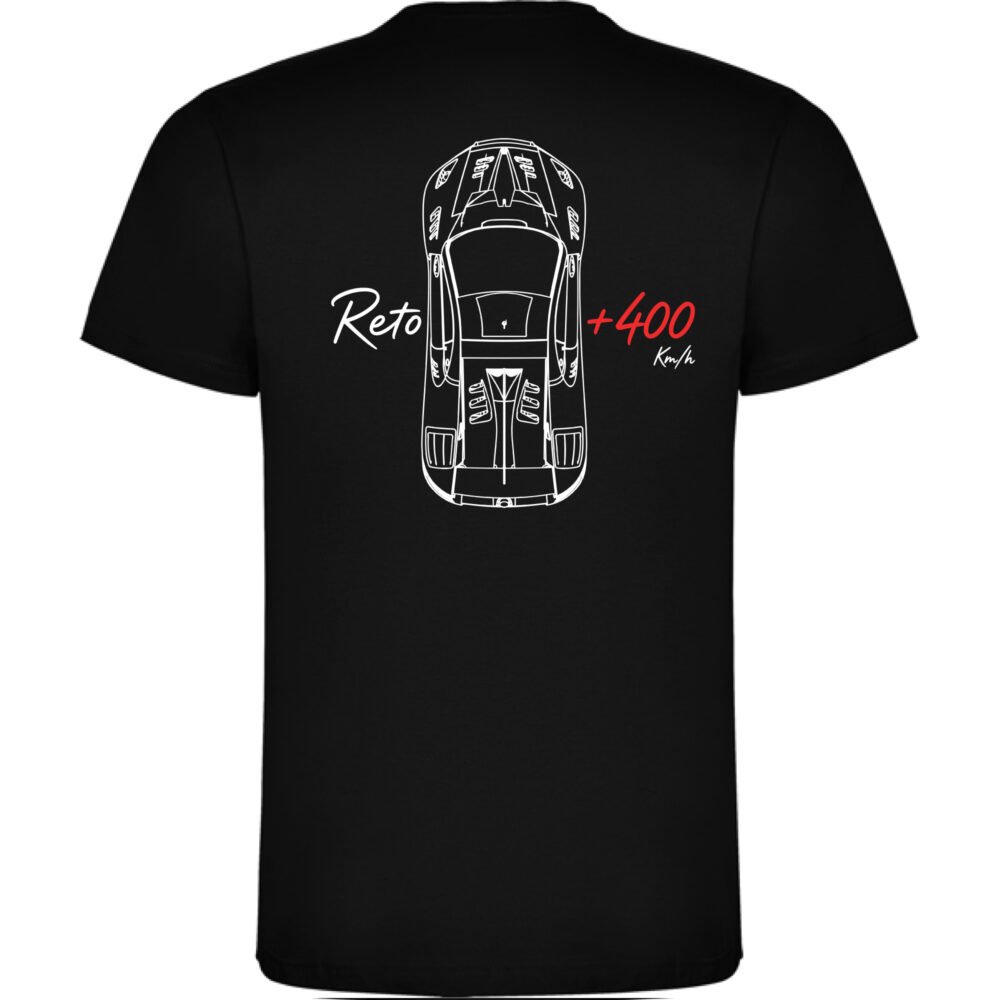 Camiseta algodón - Sketch Reto +400 - Negro